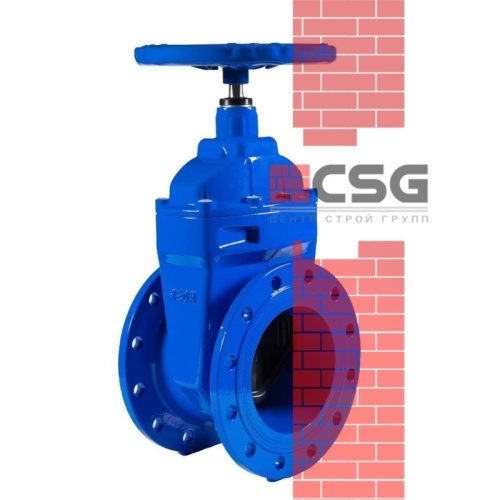 Задвижка чугунная тип МЗВ 30ч539р Ду600 Ру10 с редуктором 120C открытая гайка Китай, DN 600