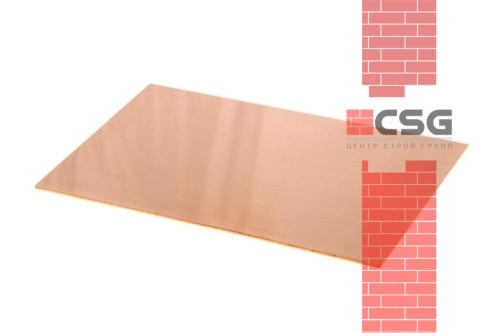 Лист медный 0,8х600х1500 мяг, марка М2